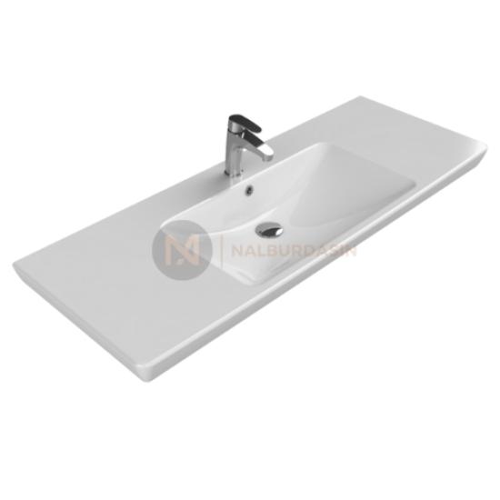 Turkuaz Seramik Porto D Etajerli Lavabo 105x48 cm