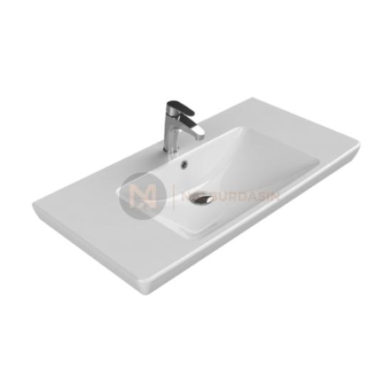 Turkuaz Seramik Porto D Etajerli Lavabo 85x48 cm