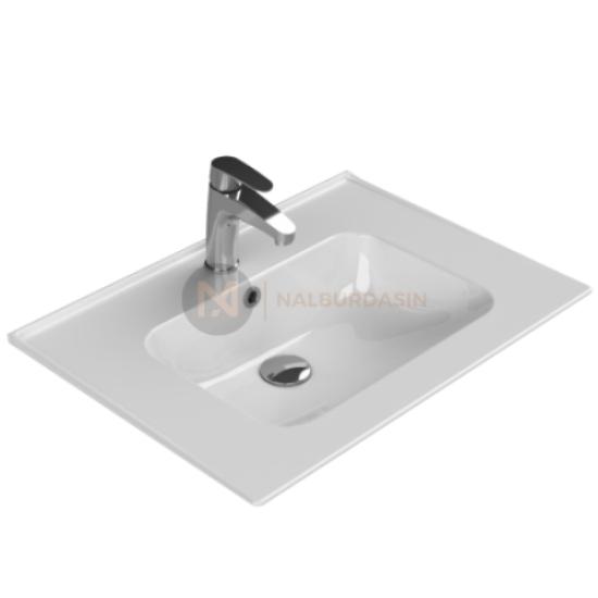 Turkuaz Seramik Blue Etajerli Lavabo 50x36,5 cm