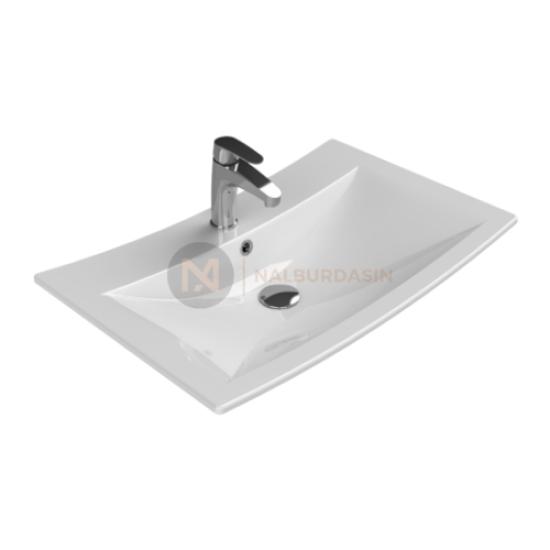 CeraStyle Bella Tezgahüstü Lavabo 70x45 cm (Duvara Sıfır Lavabo)