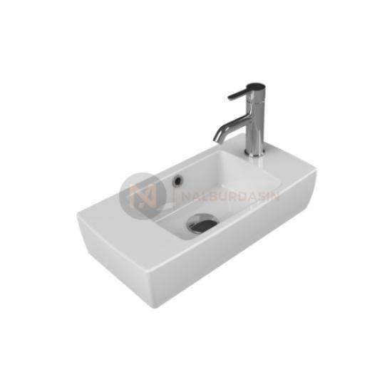 CeraStyle City Lavabo 25x50 cm (Sağdan Batarya Delikli)