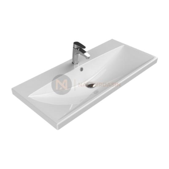 Turkuaz Seramik Elite Etajerli Lavabo 90x45 cm