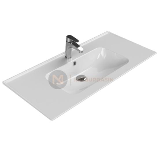 Turkuaz Seramik Blue Etajerli Lavabo 100x47 cm